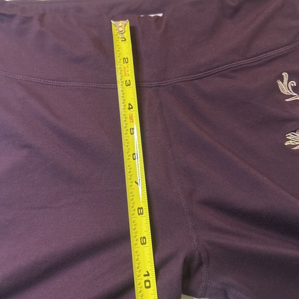 Betsy Johnson Performance Leggings capri purple embellished pull on size XL - Picture 9 of 12